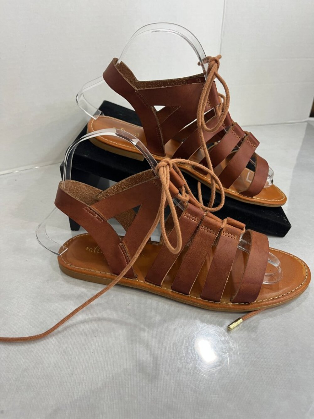 Altar'd State Gladiator Lace Up Sandals Brown Strappy Size 6.5